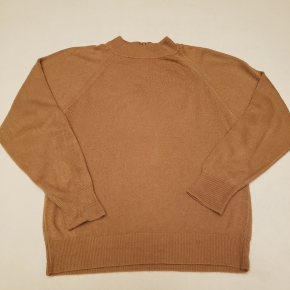 Vintage Hampshire Studio Tan Mock Neck Sweater - Picture 8 of 12